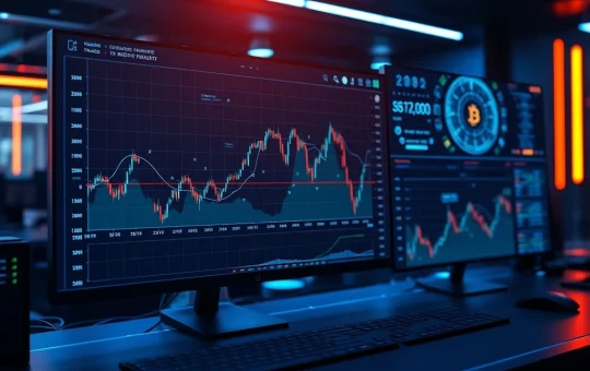 AI trading agents analyzing cryptocurrency markets with real-time data visualization and automated trading systems