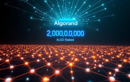 Algorand blockchain network achieves 2 billion ALGO staked, strengthening decentralization and security.