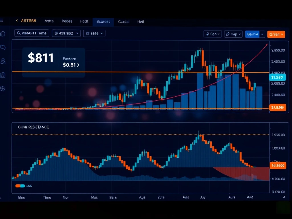 ASTER cryptocurrency technical analysis showing consolidation patterns and potential breakout levels toward $0.81