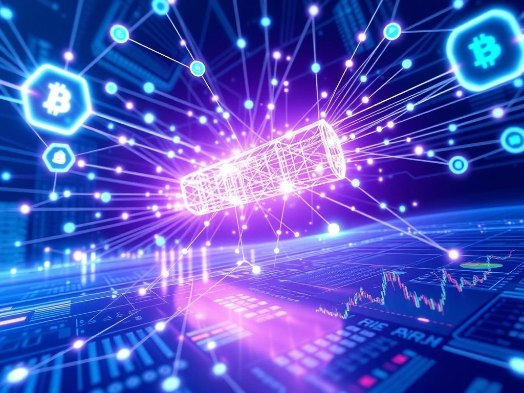 Visualization of the Aster layer-1 blockchain network powering decentralized perpetual futures trading.