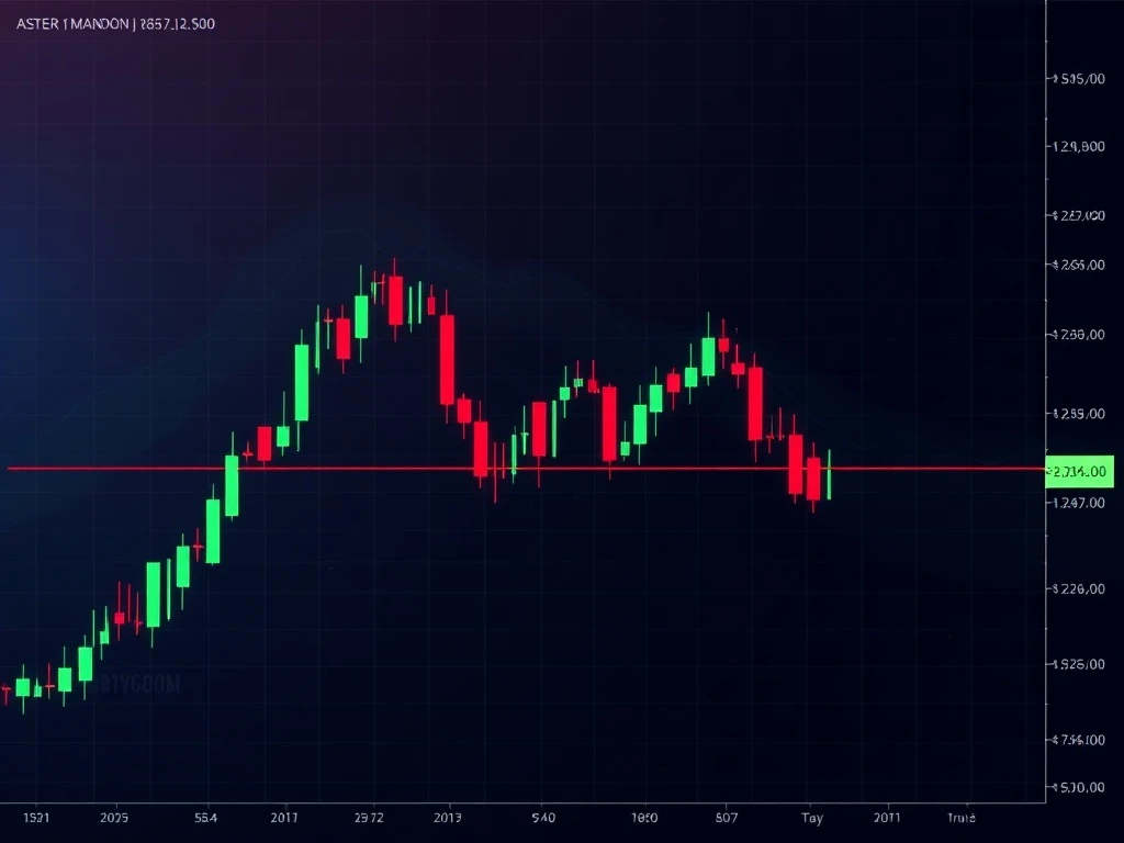 ASTER token technical analysis chart showing price testing critical $0.50 support level after market downturn