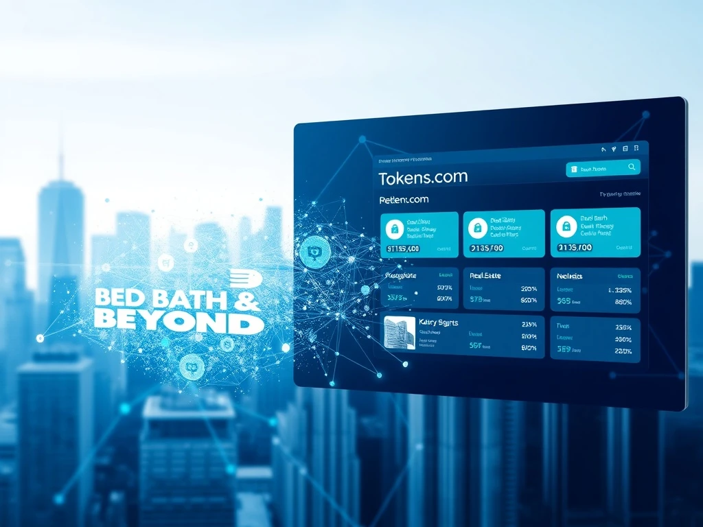 Bed Bath & Beyond tokenized real estate platform merging blockchain technology with property finance visualization