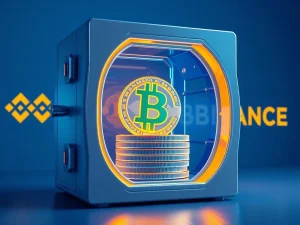 Binance Proof of Reserves showing 639K Bitcoin holdings with transparent vault visualization