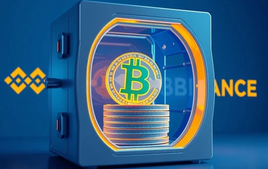 Binance Proof of Reserves showing 639K Bitcoin holdings with transparent vault visualization