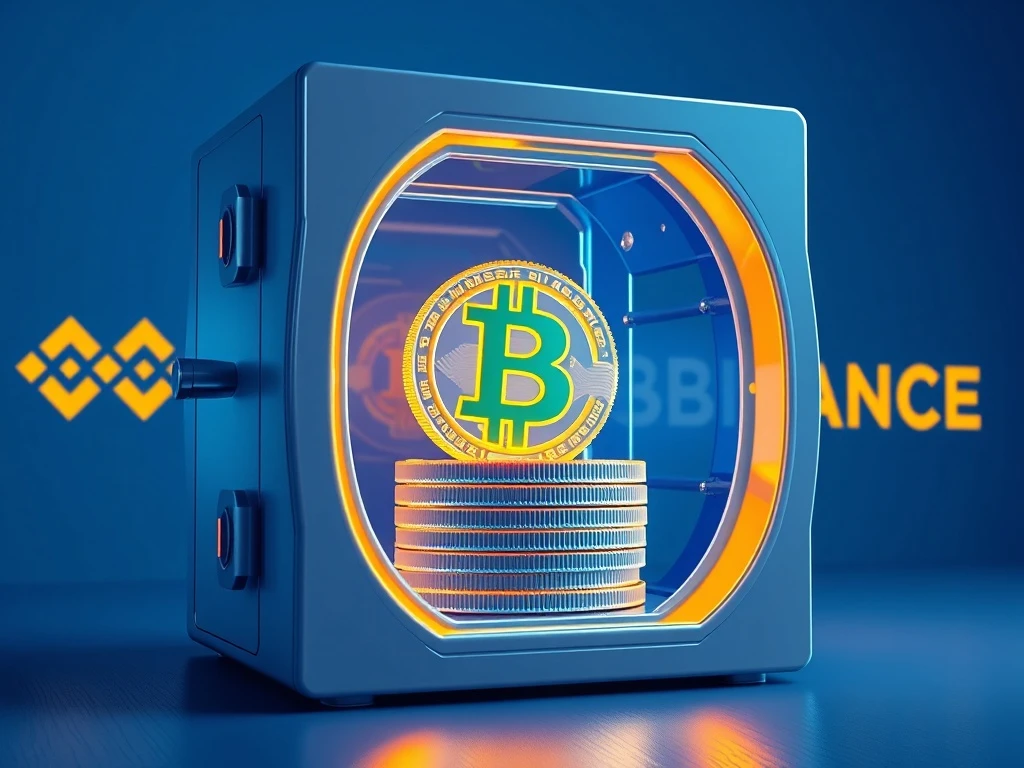 Binance Proof of Reserves showing 639K Bitcoin holdings with transparent vault visualization