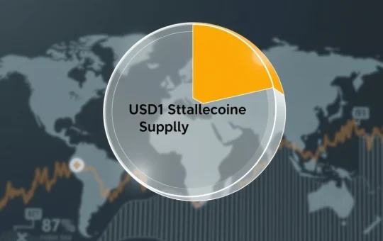 Chart illustrating Binance's 87% control of the Trump-linked USD1 stablecoin supply and market concentration.