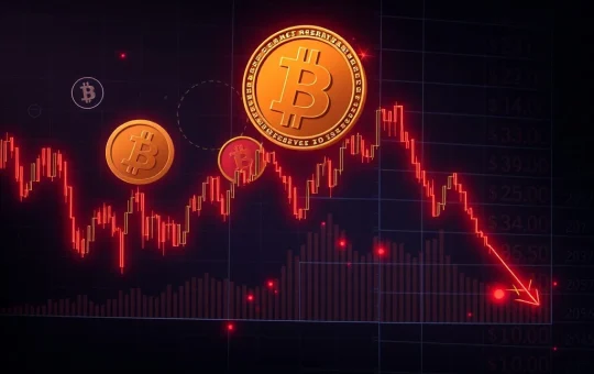 Bitcoin and altcoin market cap declining below key technical support levels in cryptocurrency markets