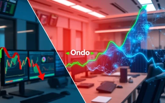 Bitcoin price prediction analysis showing bearish trend versus Ondo stability and DeepSnitch AI's 2026 growth forecast