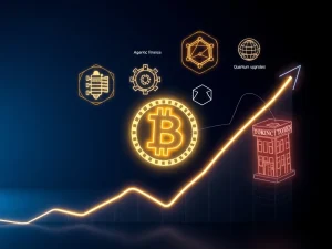 Four catalysts for the next Bitcoin bull market visualized on a price chart graphic