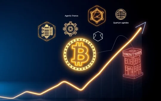 Four catalysts for the next Bitcoin bull market visualized on a price chart graphic