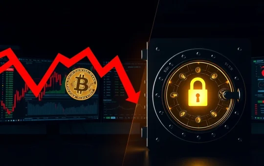 Analysis of Bitcoin's price drop to $83K and the rise of defensive crypto presales like IPO Genie for 2026.