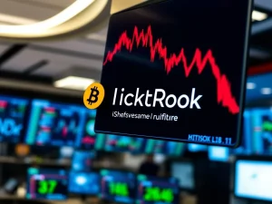 Chart showing Bitcoin ETF IBIT investor returns turning negative after market sell-off