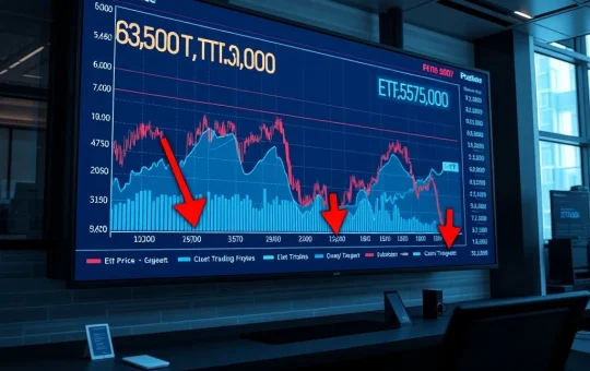 Bitcoin ETF outflows chart showing $434M decline as BTC price hits $60K threshold