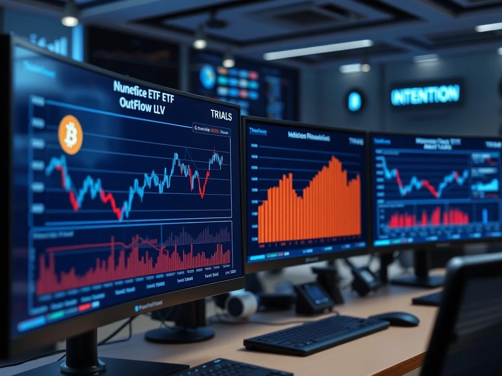 Bitcoin ETF outflow data showing institutional investment patterns and market impact analysis