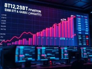 Bitcoin ETF outflows chart showing $2.8 billion withdrawal and declining asset values