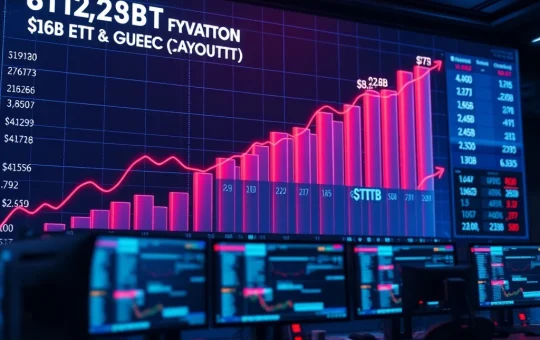 Bitcoin ETF outflows chart showing $2.8 billion withdrawal and declining asset values