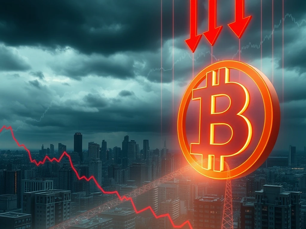 Bitcoin ETF outflows causing a liquidity squeeze and increased market vulnerability.