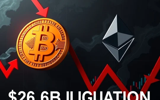Bitcoin and Ethereum market crash analysis showing $2.58B liquidations impact on cryptocurrency prices