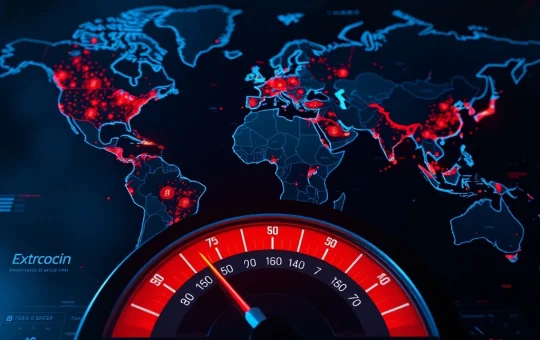 Bitcoin price decline amid geopolitical tensions driving extreme market fear sentiment