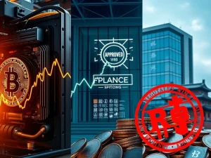 Analysis of Bitcoin mining difficulty crash, US crypto bank approval, and China stablecoin regulations in February 2025.