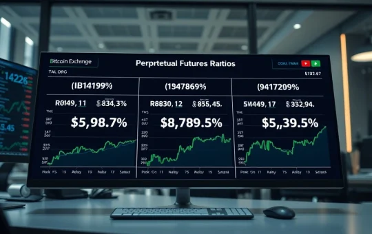 Bitcoin perpetual futures data showing short positions dominating across major cryptocurrency exchanges