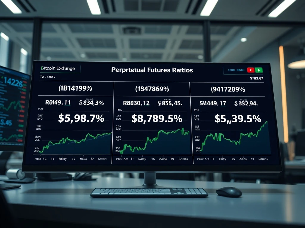 Bitcoin perpetual futures data showing short positions dominating across major cryptocurrency exchanges