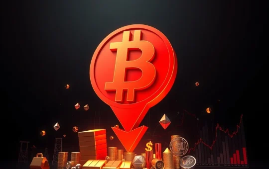 Bitcoin price drop triggering a broad financial market sell-off across assets