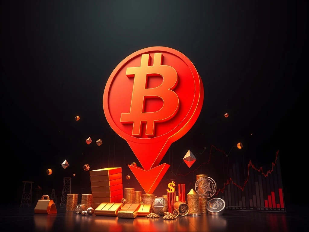 Bitcoin price drop triggering a broad financial market sell-off across assets