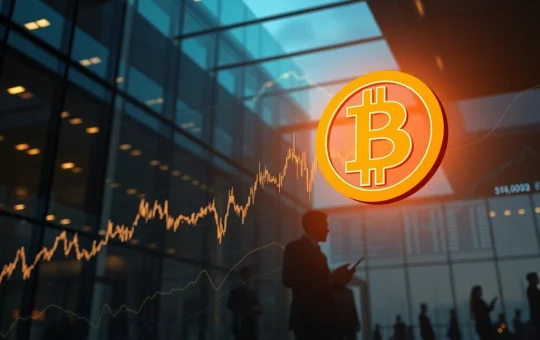 Bitcoin price analysis chart showing volatility near $70,000 with future valuation targets projected.