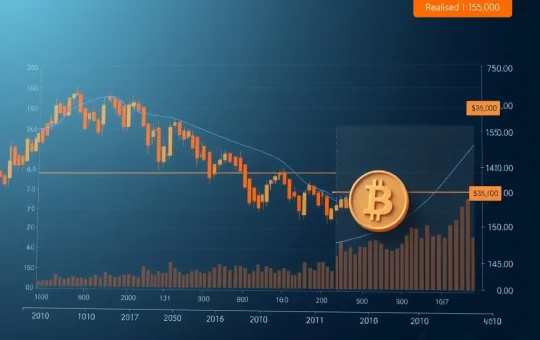 Bitcoin price chart analysis showing potential decline to $56,000 support level with technical indicators