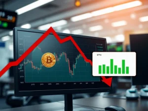 Analysis of Bitcoin's sharp price decline and collapsing futures open interest during market volatility.