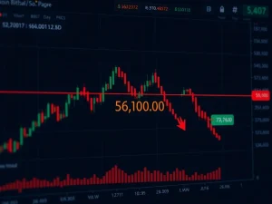Bitcoin price chart showing decline below $68,000 level with market analysis context