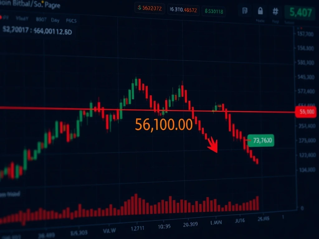 Bitcoin price chart showing decline below $68,000 level with market analysis context