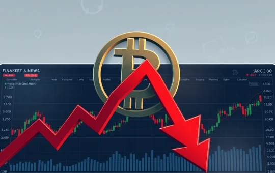 Analysis of Bitcoin price dropping below $78,000 showing market volatility and trading data.