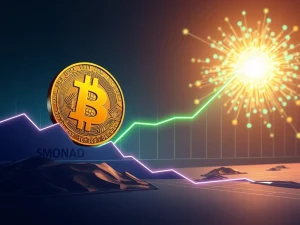 Analysis of Bitcoin price falling below $70k versus Monad's gains and AI prediction for crypto market eruption.