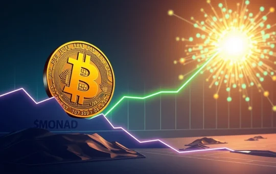 Analysis of Bitcoin price falling below $70k versus Monad's gains and AI prediction for crypto market eruption.