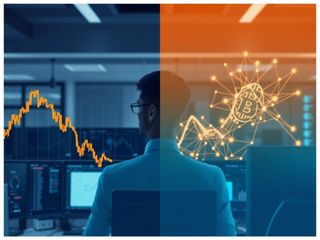 Bitcoin price news today analysis showing market divergence between traditional cryptocurrency and AI investment opportunities