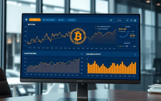 Bitcoin price analysis dashboard showing on-chain data metrics and market indicators