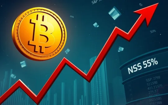Analysis of Bitcoin price drop correlation with falling US stock market indices