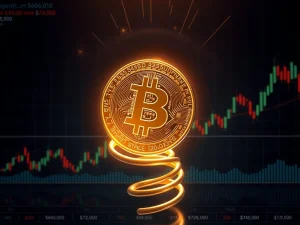 Bitcoin price analysis showing building pressure within a tight trading range before a potential breakout.