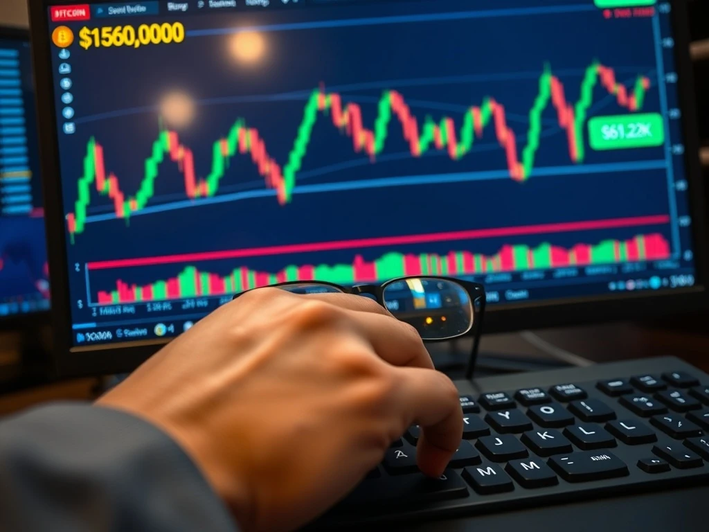 Bitcoin price analysis showing $68K level with trader taking partial profits on digital trading terminal