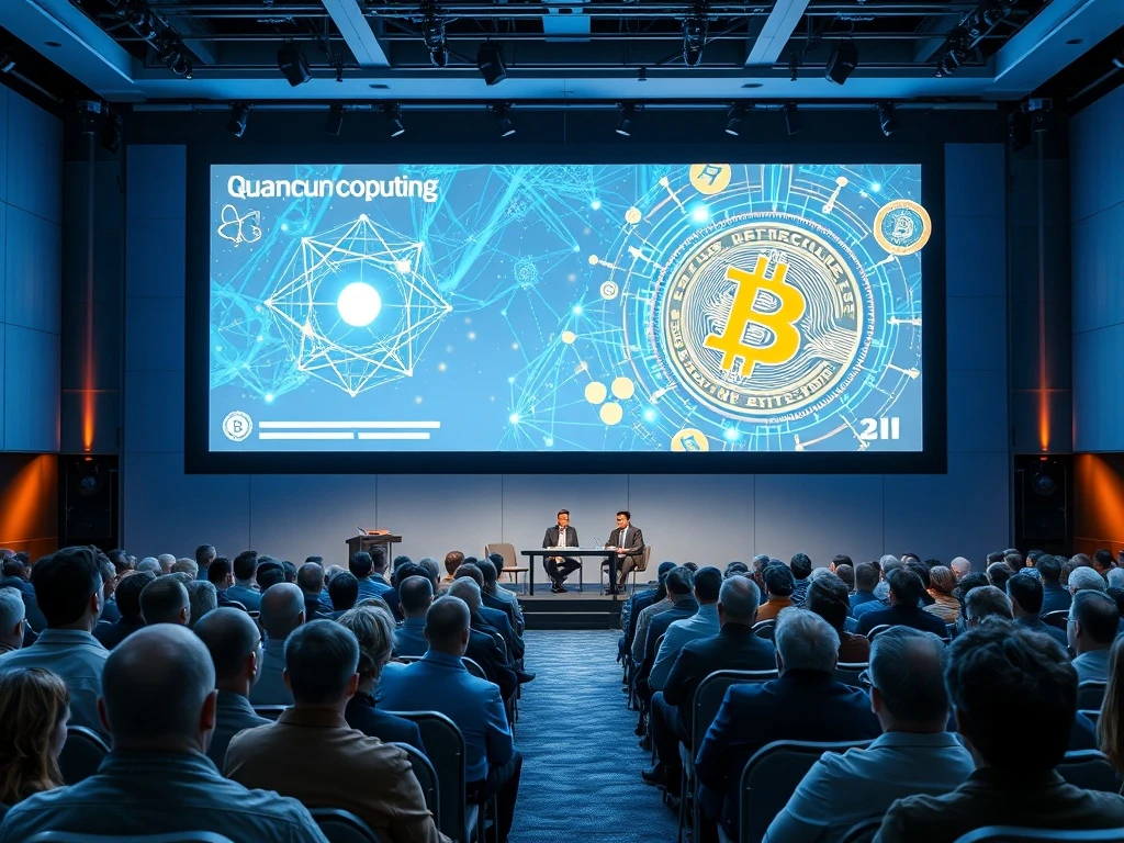 Bitcoin quantum computing security discussion at CryptoNewsInsights 2025 conference with industry experts