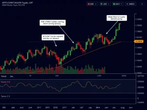 Bitcoin price analysis showing volatile market movements and weak demand indicators
