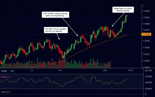 Bitcoin price analysis showing volatile market movements and weak demand indicators