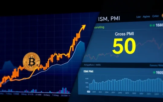 Bitcoin price correlation with US PMI index breaking three-year resistance level in 2025