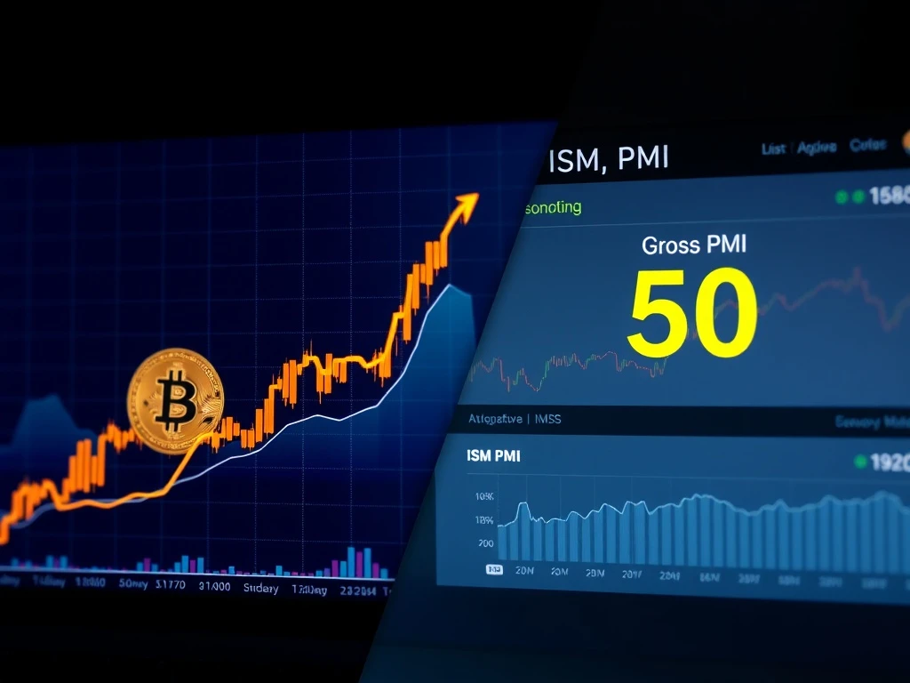 Bitcoin price correlation with US PMI index breaking three-year resistance level in 2025