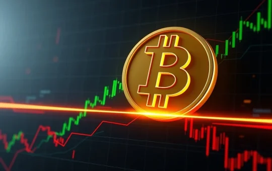 Bitcoin price chart breaking through a key resistance level after a significant upward swing.