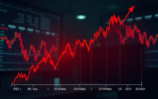 Bitcoin RSI indicator showing historic low below previous market crisis levels