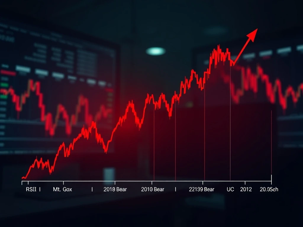 Bitcoin RSI indicator showing historic low below previous market crisis levels