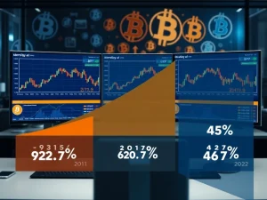 Bitcoin selloff analysis showing declining historical drawdown percentages from 2011 to 2025